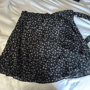 Floral wrap skirt